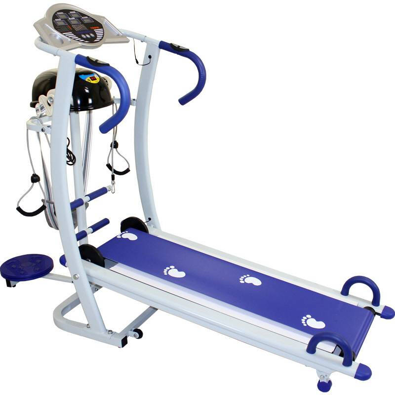 韩版跑步机家用多功能运动可折叠健身器材机械走步机体育用品 浅蓝色